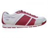 Calvin Klein Est. 1978 em Couro Branco e Vinho MOD:10656
